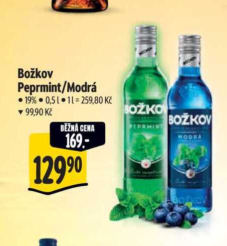 Božkov Peprmint/Modrá 0,5 l