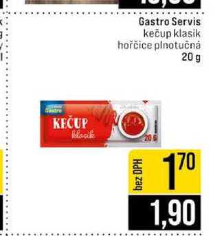 Gastro Servis kečup klasik hořčice plnotučná 20 g