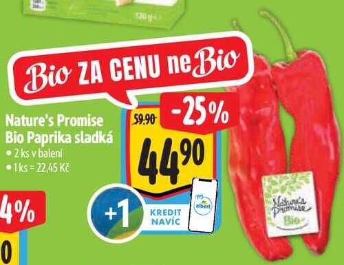 Nature's Promise Bio Paprika sladká, 2 ks