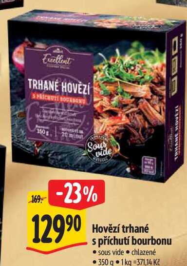 Hovězí trhané s příchutí bourbonu, 350 g