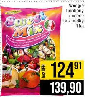 Woogie bonbóny ovocné karamelky 1kg