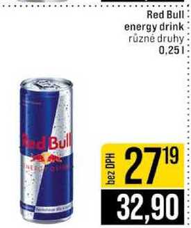 Red Bull energy drink různé druhy 0,25l