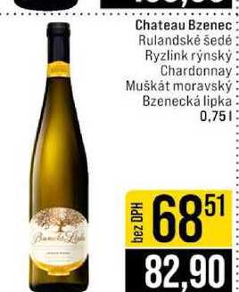 Chateau Bzenec Rulandské šedé Ryzlink rýnský Chardonnay Muškát moravský Bzenecká lipka 0,75l
