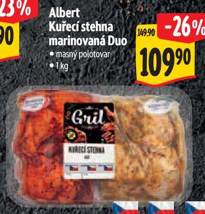 Albert Kuřecí stehna marinovaná Duo, 1 kg