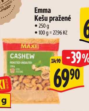 Emma Kešu pražené, 250 g