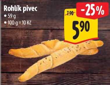 Rohlík pivec, 59 g