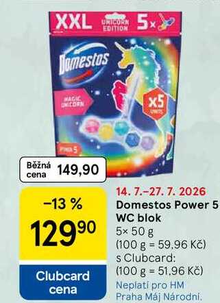 Domestos Power 5 WC blok , 5x 50 g