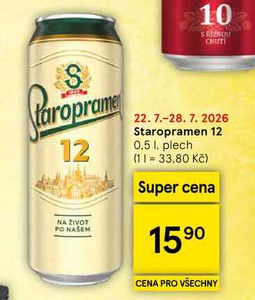 Staropramen 12, 0.5 l, plech