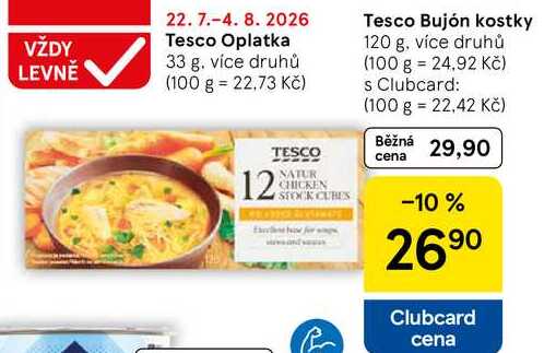 Tesco Bujón kostky, 120 g, více druhů