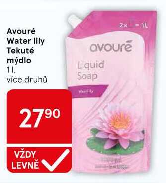 Avouré Water lily Tekuté mýdlo, 1 l