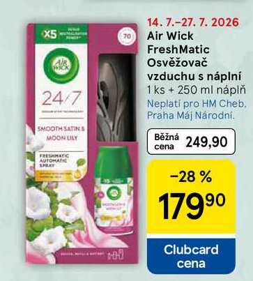 Air Wick Fresh Matic Osvěžovač vzduchu s náplní, 1 ks + 250 ml náplň