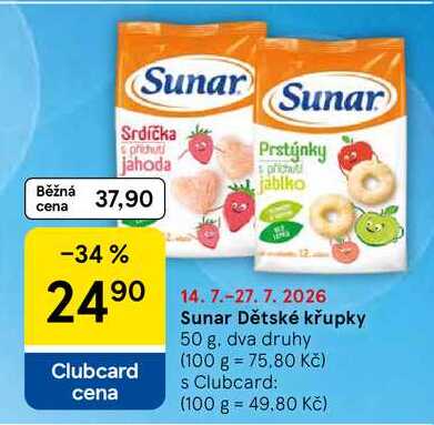 Sunar Dětské křupky, 50 g
