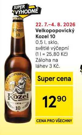 Velkopopovický Kozel 10, 0.5 l