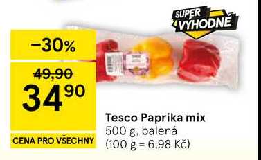 Tesco Paprika mix, 500 g, balená