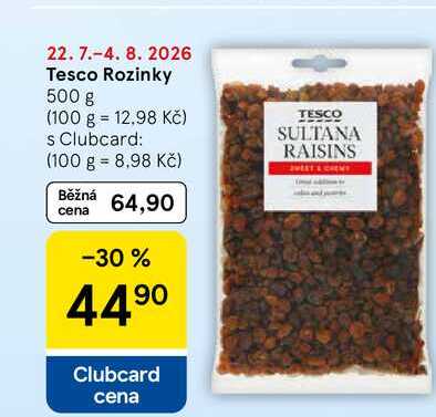 Tesco Rozinky, 500 g