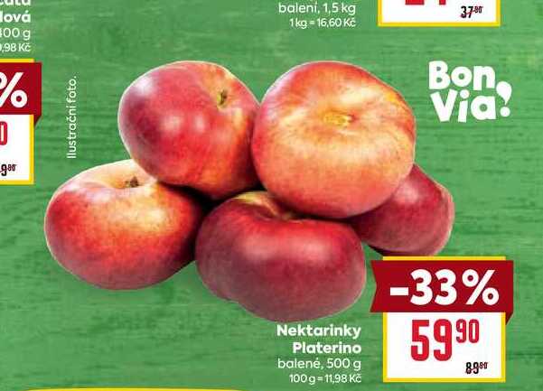 Nektarinky Platerino balené, 500 g