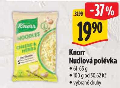 Knorr Nudlová polévka, 61-65 g