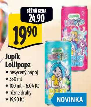Jupík Lollipopz, 330 ml