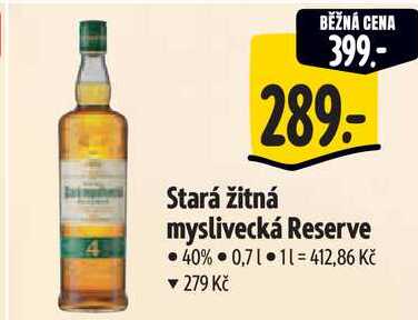 Stará žitná myslivecká Reserve, 0,7 l
