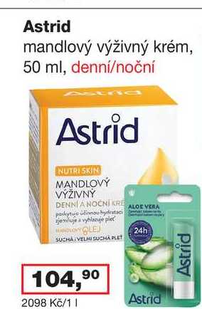 Astrid mandlový výživný krém, 50 ml,