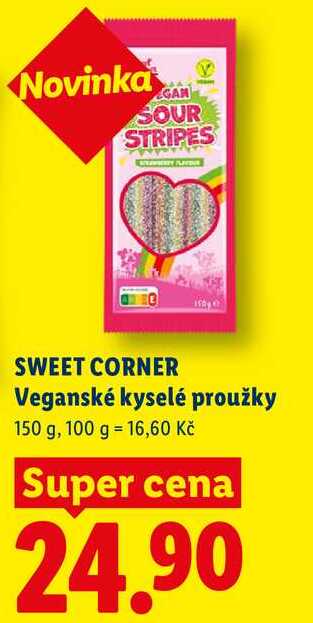 SWEET CORNER Veganské kyselé proužky, 150 g