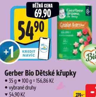 Gerber Bio Dětské křupky, 35 g