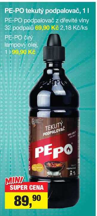 PE-PO tekutý podpalovač, 11 Šlak