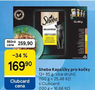 Sheba Kapsičky pro kočky, 12x 85 g