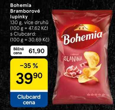 Bohemia Bramborové lupínky, 130 g, více druhů