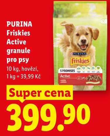PURINA Friskies Active granule pro psy, 10 kg