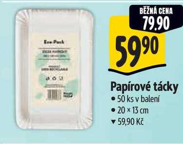 Papírové tácky, 50 ks