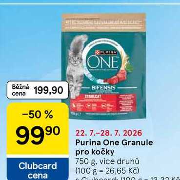 Purina One Granule pro kočky, 750 g, více druhů