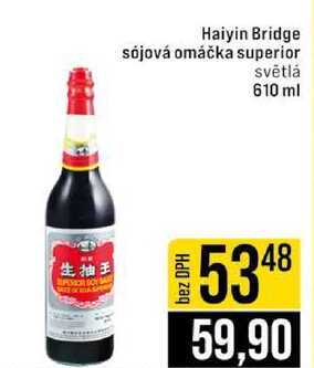 Haiyin Bridge sójová omáčka superior světlá 610 ml