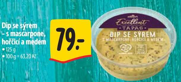 Dip se sýrem - s mascarpone, hořčicí a medem, 125 g