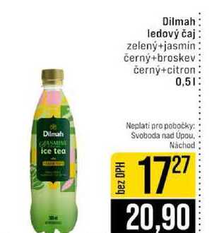 Dilmah ledový čaj zelený+jasmin černý+broskev černý+citron 0,5l
