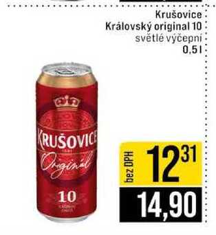 Krušovice Královský original 10 světlé výčepni 0,5l