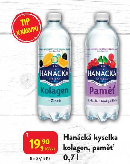 Hanácká kyselka kolagen, paměť 0,7L