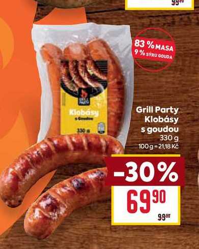 Grill Party Klobásy s goudou 330 g