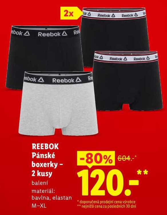REEBOK Pánské boxerky - 2 kusy