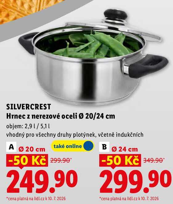 SILVERCREST Hrnec z nerezové oceli Ø 20/24 cm