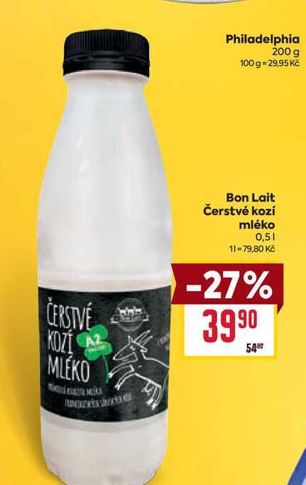 Bon Lait Čerstvé kozí mléko 0,5l