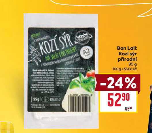 Bon Lait Kozí sýr přírodní 95 g