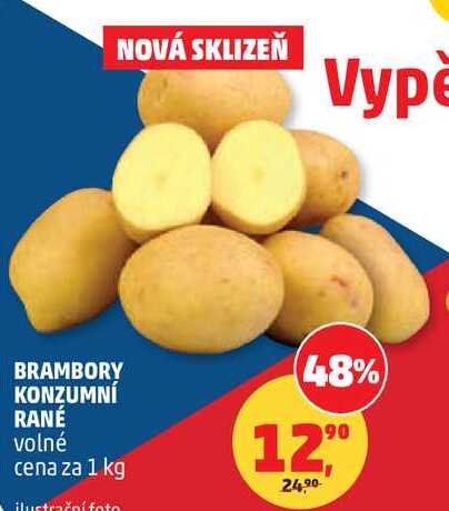 BRAMBORY KONZUMNÍ RANÉ volné, 1 kg
