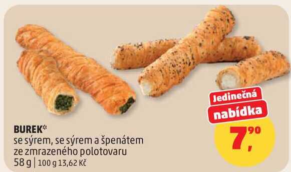 BUREK se sýrem, se sýrem a špenátem, 190