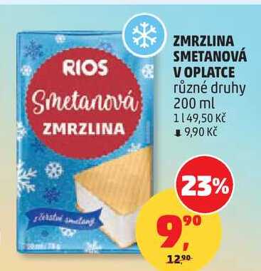 ZMRZLINA SMETANOVÁ V OPLATCE různé druhy, 200 ml