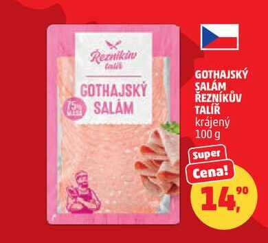 GOTHAJSKÝ SALÁM ŘEZNÍKŮV TALÍŘ krájený, 100 g