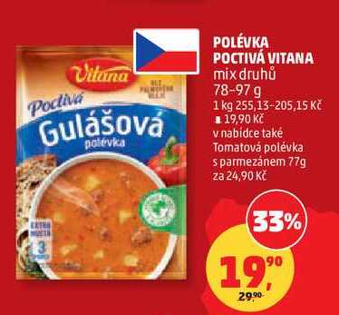 POLÉVKA POCTIVÁ VITANA mix druhů, 78-97 g