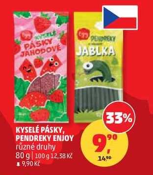 KYSELÉ PÁSKY, PENDREKY ENJOY různé druhy, 80 g