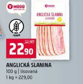 ANGLICKÁ SLANINA 100 g lisovaná