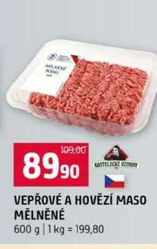 VEPŘOVÉ A HOVĚZÍ MASO MĚLNĚNÉ 600 g